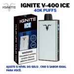 Ignite V400 Boost Series (40.000 Puffs): Ice ajustável + Boost ajustável